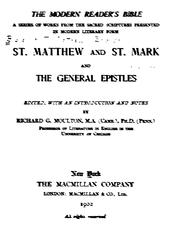 Cover of: St. Matthew & St. Mark & the General Epistles: Ed., with an Introduction & Notes