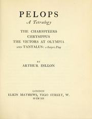 Cover of: Pelops: a tetralogy