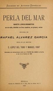 Cover of: Perla del mar: boceto lírico-dramático en un acto, dividido en tres cuadros, en prosa y verso