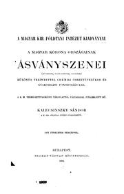 Cover of: A magyar korona orszagainak ásványszenei (köszenek, barnaszenek, lignitek ... by Sándor Kalecsinszky