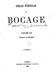 Cover of: Obras poeticas de Bocage by Manuel Maria Barbosa du Bocage