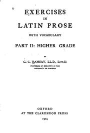 Cover of: Exercises in Latin Prose, with Vocabulary