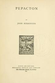 Cover of: Pepacton by John Burroughs