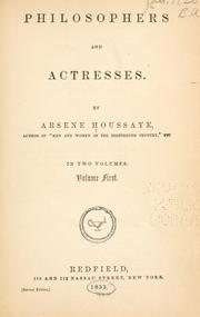 Cover of: Philosophers and actresses.