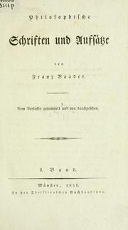 Cover of: Philosophische Schriften und Aufsätze.
