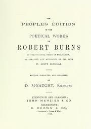 Cover of: people's edition of the poetical works of Robert Burns: in chronological order of publication