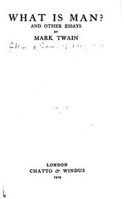 Cover of: What is Man? and Other Essays by Mark Twain