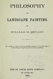 Cover of: Philosophy of landscape painting by William McKendree Bryant