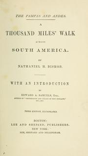 Cover of: The Pampas and the Andes by N. H. Bishop