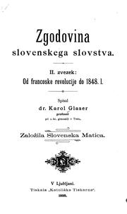Cover of: Zgodovina slovenskega slovstva by Karel Glazer