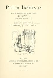 Cover of: Peter Ibbetson by George Du Maurier