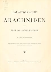Palaeozoische Arachniden by A. Fritsch