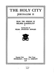 Cover of: Jerusalem by Selma Lagerlöf, Velma Swanston Howard