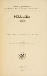 Cover of: Pellagra: a précis