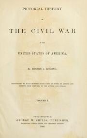 Cover of: Pictorial history of the civil war in the United States of America.