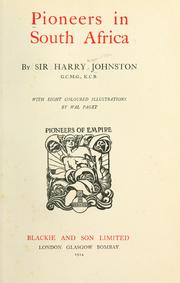 Cover of: Pioneers in South Africa. by Harry Hamilton Johnston