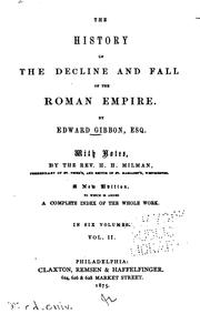 Cover of: History of the Decline and Fall of the Roman Empire by Edward Gibbon