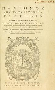 Cover of: Platonis opera quae extant omnia by Πλάτων