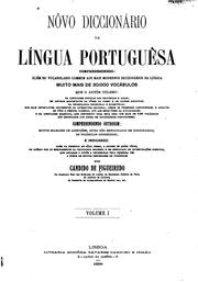 Cover of: Novo diccionário da língua portuguesa comprehendendo: além do vocabulário ...