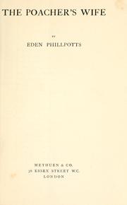 Cover of: poacher's wife