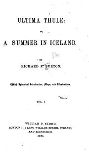Cover of: Ultima Thule: Or, A Summer in Iceland