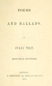 Cover of: Poems and ballads.