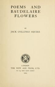 Cover of: Poems and Baudelaire flowers