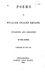 Cover of: Poems by William Cullen Bryant by William Cullen Bryant