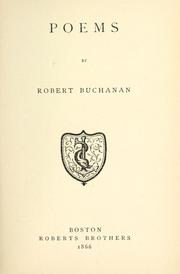 Cover of: Poems by Robert Williams Buchanan