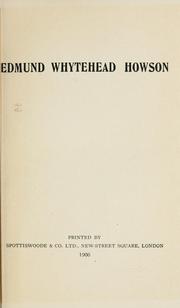 Cover of: [Poems, addresses and sermon] by Edmund Whytehead Howson