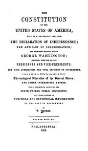 Cover of: The Constitution of the United States of America, with an Alphabetical Analysis: With an ...