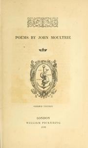 Cover of: Poems by John Moultrie by John Moultrie