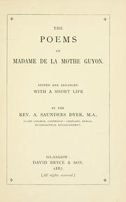 Cover of: Poems by Jeanne Marie Bouvier de La Motte Guyon