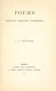 Cover of: Poems, chiefly against pessimism
