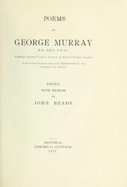 Cover of: Poems by Murray, George, Murray, George