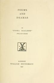 Cover of: Poems and dramas. by Fiona MacLeod