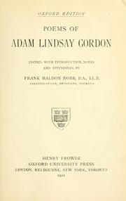 Cover of: Poems of Adam Lindsay Gordon by Adam Lindsay Gordon