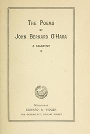 The poems of John Bernard O'Hara