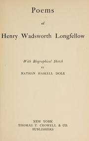 Cover of: Poems of Henry Wadsworth Longfellow by Henry Wadsworth Longfellow