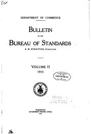 Cover of: Bulletin of the Bureau of Standards by United States. National Bureau of Standards.