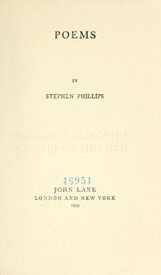 Cover of: Poems. by Stephen Phillips