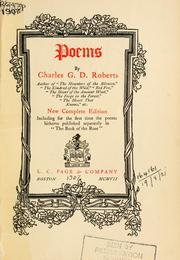 Cover of: Poems by Charles G. D. Roberts, Charles G. D. Roberts