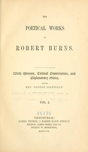 Cover of: The poetical works of Robert Burns. by Robert Burns