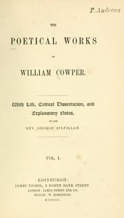 Cover of: The poetical works of William Cowper by William Cowper