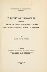 Cover of: The poet as philosopher by Mabel Dodge Holmes