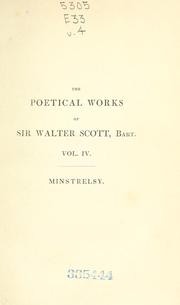 Cover of: The poetical works of Sir Walter Scott, bart. by Sir Walter Scott