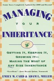 Managing Your Inheritance by Emily Dr Card, Adam Miller