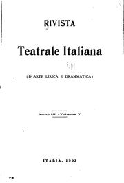 Cover of: Rivista teatrale italiana