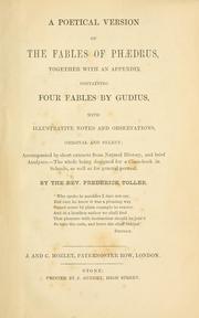 Cover of: A poetical version of the Fables of Phaedrus: together with an appendix containing four fables by Gudius