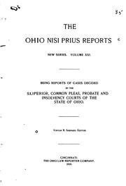 Cover of: The Ohio Nisi Prius Reports by Ohio Courts